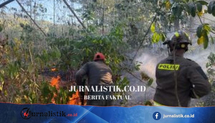 Dit Samapta Polda Gorontalo Tanggap Cepat, Kebakaran Lahan di Bulontala Padam