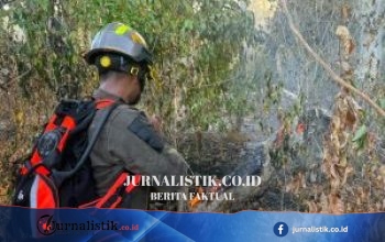 Api Kebakaran Lahan di Desa Bulontala Berhasil Dikendalikan, Dit Samapta Polda Gorontalo Turun Tangan