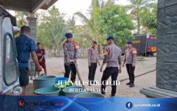 Brimob Gorontalo Bergerak, Salurkan Bantuan Air Bersih untuk Warga Desa