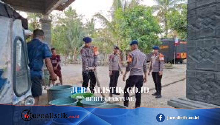 Brimob Gorontalo Bergerak, Salurkan Bantuan Air Bersih untuk Warga Desa