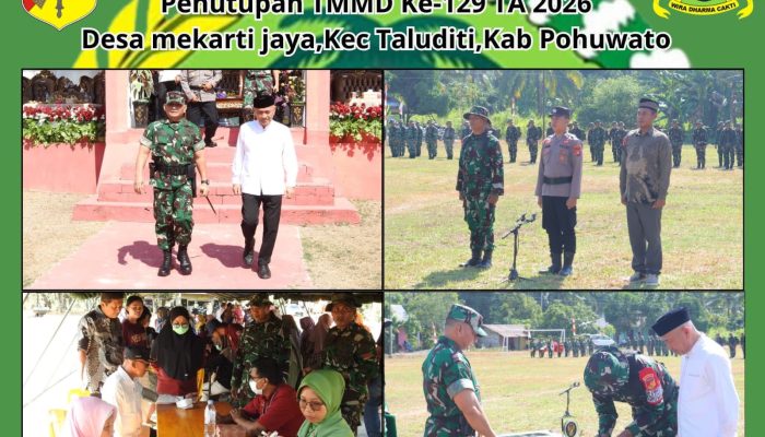 TMMD ke-129 Rampung, Kodim 1313/Pohuwato Capai 100 Persen Sasaran Fisik dan Nonfisik
