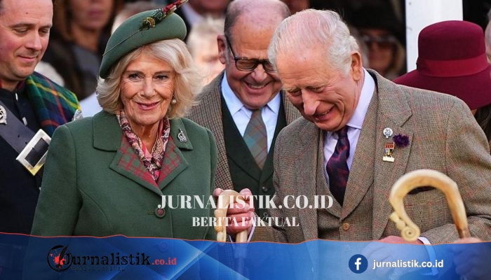 Charles III dan Camilla hadir bersama penggemar Highland games di Braemar Gathering, Royal Deeside