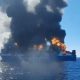 Asap Mengepul dari Kebakaran Kapal Kargo Yunani di Dekat Mykonos