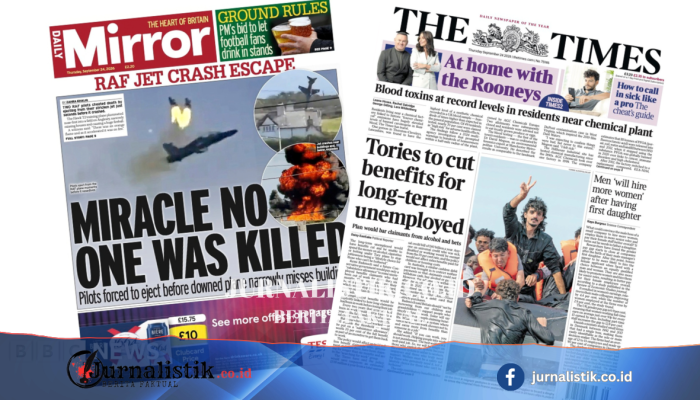 Dua Pilot RAF Selamat saat Jet Latihan Jatuh di Anglesey, Tories Rencanakan Pemangkasan Tunjangan