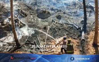 Brimob Polda Gorontalo Padamkan Kebakaran Lahan Botumoputi (1 Sep 2026), AWC Terkendala Sungai, Pakai Mesin Alkon