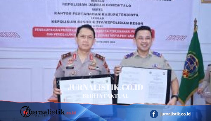 Kerja Sama Pertanahan–Kepolisian Diperkuat, Kapolda Gorontalo Teken PKS BPN dan Polda Gorontalo