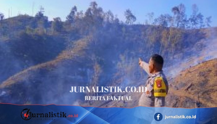 Bripka Safrin Djamalu Respons Cepat, Titik Api Karhutla di Tilihuwa Dipadamkan
