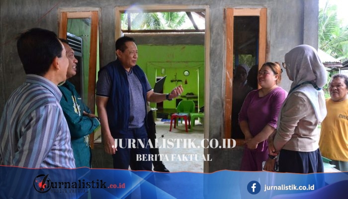 Di Tengah Hujan Taludaa, Gusnar Ismail Tinjau Program BSPS di Bone Bolango