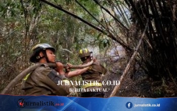 Berjibaku 7 Jam di Tebing Curam, Samapta Polda Gorontalo Padamkan Kebakaran Lahan Desa Alale