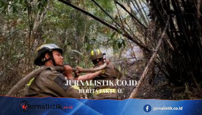 Berjibaku 7 Jam di Tebing Curam, Samapta Polda Gorontalo Padamkan Kebakaran Lahan Desa Alale