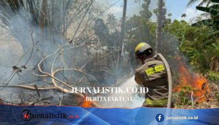 Dit Samapta Polda Gorontalo Tuntaskan Kebakaran Lahan di Desa Panggulo, Api Dipadamkan