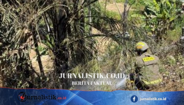 Tim Dit Samapta Polda Gorontalo Kendalikan Kebakaran Lahan di Desa Daenaa