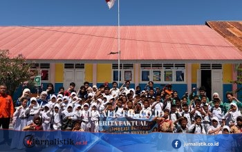 Lewat HUYULA, Mahasiswa UNG Bersama BPBD Perkuat Edukasi Kebencanaan Anak Pesisir Gorontalo
