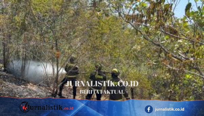 Kebakaran Lahan Milik Pemda di Bongohulawa Berhasil Dipadamkan Tim Samapta Polda Gorontalo