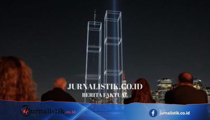 Peringatan 9/11: 2.977 Drone Membentuk Menara Kembar di New York City
