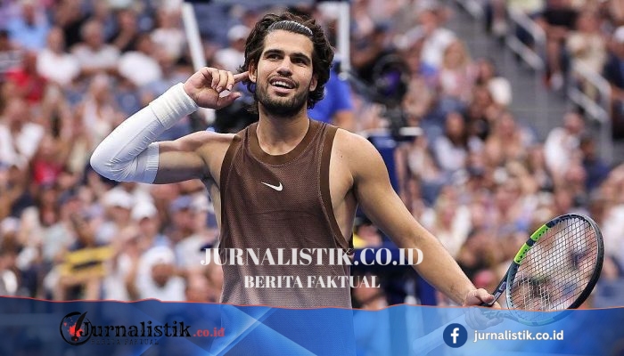 US Open 2026: Carlos Alcaraz Bikin Kemenangan di Laga Kembali, Tundukkan Roman Safiullin 6-4 6-4 6-4