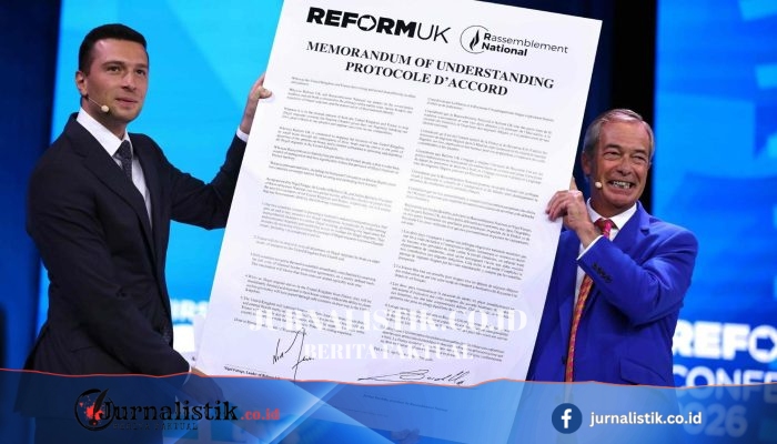 Farage Perkenalkan Kesepakatan Kapal Kecil untuk Mengembalikan Migran Bersama Jordan Bardella di Konferensi Reform