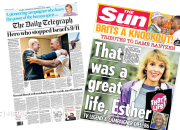 Sorotan koran: ‘Israel’s 9/11 stopped’ dan ‘That was a great life’—dari upaya mencegah pembajakan hingga duka Esther Rantzen