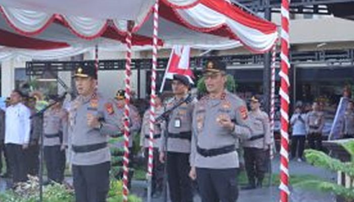 Apel Welcome and Farewell Parade, Irjen Pol Nurworo Danang Resmi Terima Pataka Polda Gorontalo