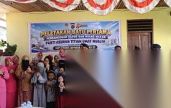 HUT ke-81 Korps Brimob Polri, Satbrimob Gorontalo Bangun Dapur & Ruang Makan di Panti Asuhan Titian Umat Muslim