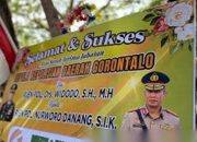 Sertijab Kapolda Gorontalo: Karangan Bunga Ucapan Selamat Padati Halaman Mapolda