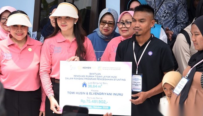 Selvi Ananda Rakabuming Resmikan Bedah Rumah SERUNI untuk Lima Keluarga Risiko Tengkes di Gorontalo